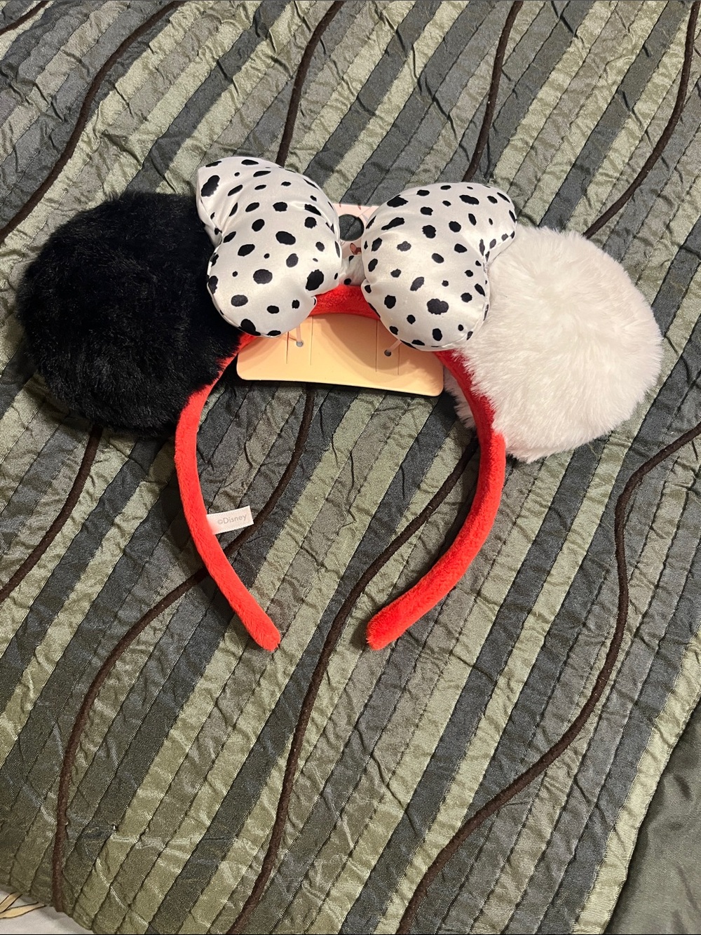 Disney Cruella Plush Ear Headband with Red Band